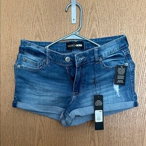 Fashion Nova Dark Blue Jean Shorts